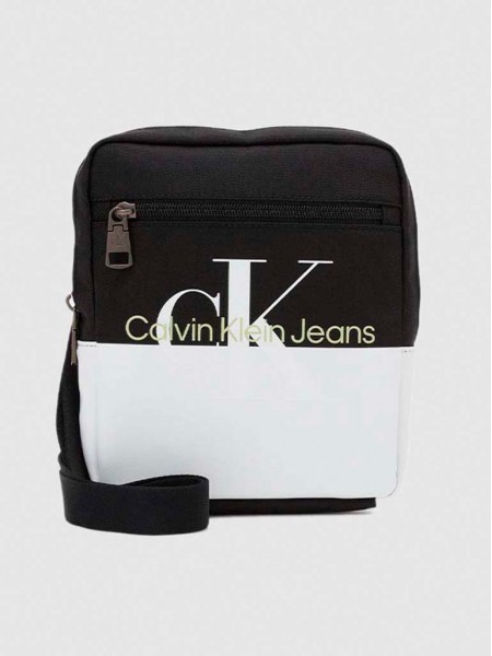 Handbag Man Black W / White Calvin Klein