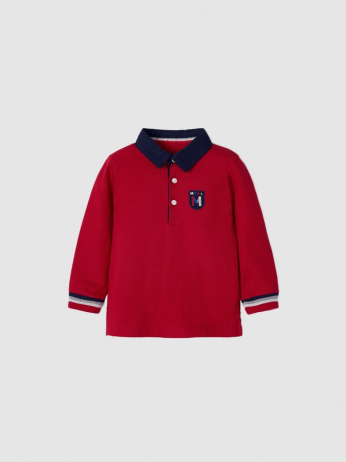 Polo Shirt Baby Boy Red Mayoral