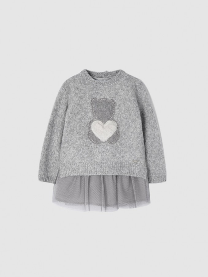 Dress Baby Girl Grey Mayoral