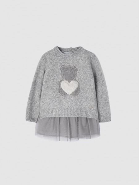 Dress Baby Girl Grey Mayoral