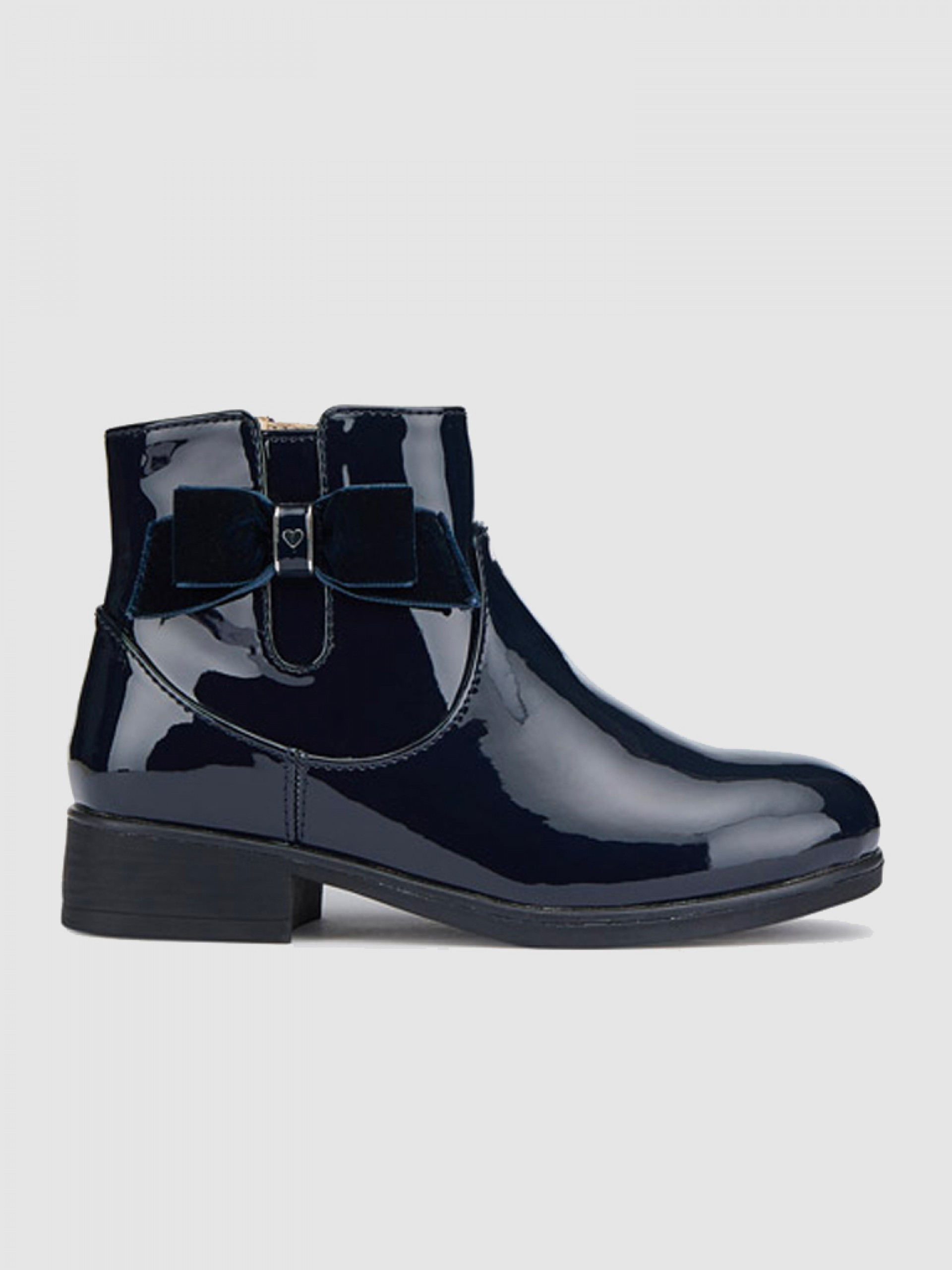 Mayoral Girls Blue Ankle Boots Girl Patent Leather Ankle Boots