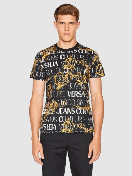 T-Shirt Man Black Versace