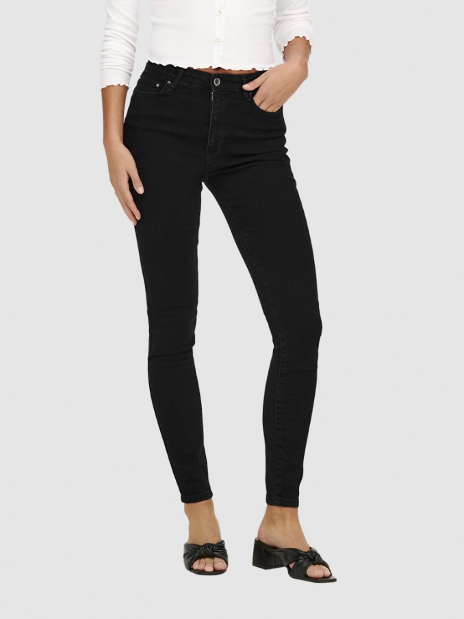 Pantalones Mujer Negro Only