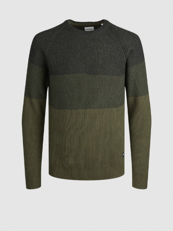 Knitwear Man Green Jack Jones 12220815 12220815.5 Mellmak