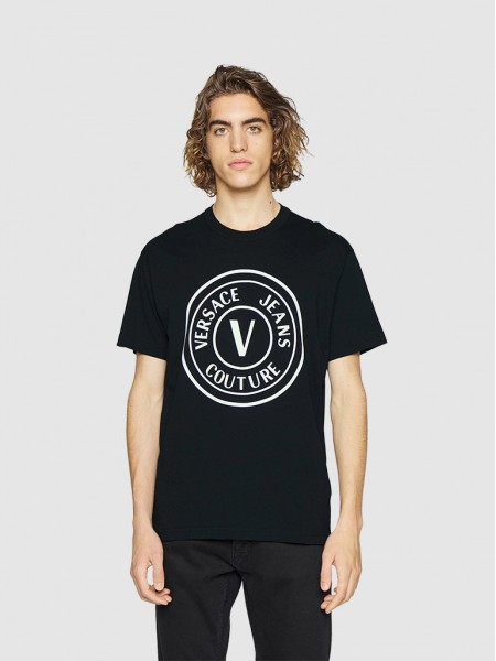 Camiseta Hombre Negro Versace