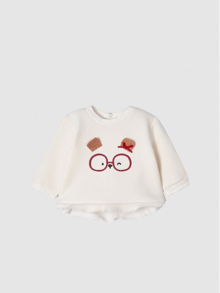 Sweatshirt Baby Girl Cream Mayoral