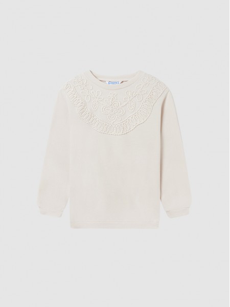 Sweatshirt Girl Cream Mayoral