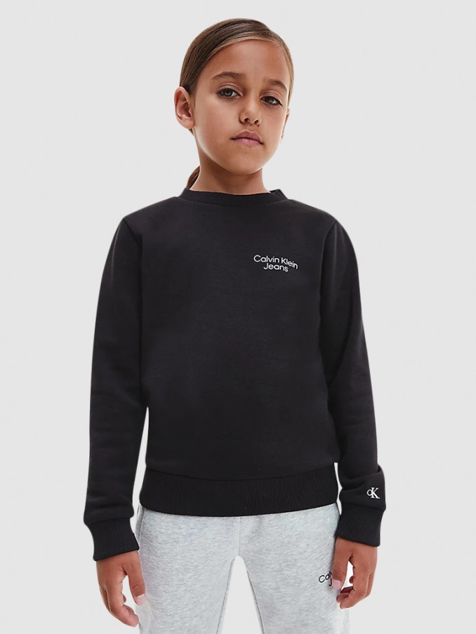 Sweatshirt Menino Stack Logo Calvin Klein