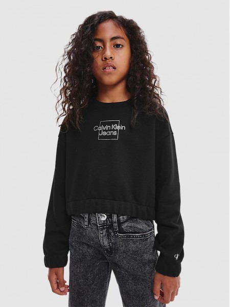 Sweatshirt Niña Negro Calvin Klein