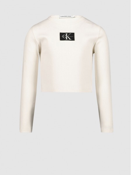 Sweatshirt Niña Blanco Calvin Klein