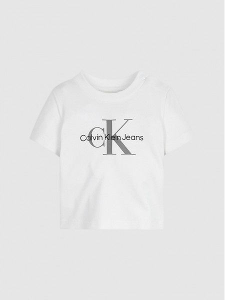 T-Shirt Unissexo Bebé Monogram Calvin Klein