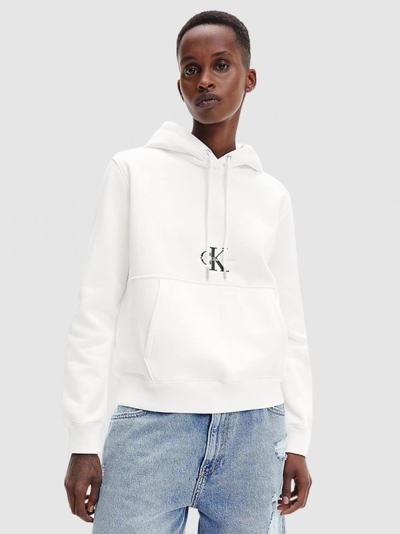 Calvin klein sale white hoodie women's