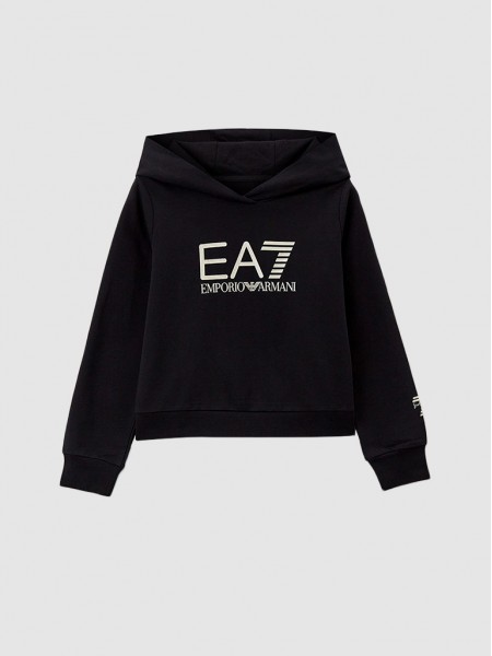 Sweatshirt Girl Black Ea7 Emporio Armani
