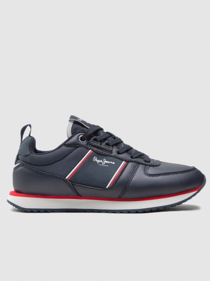 Sneakers Man Navy Blue Pepe Jeans London