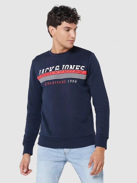 Sweatshirt Hombre Azul Marino Jack & Jones