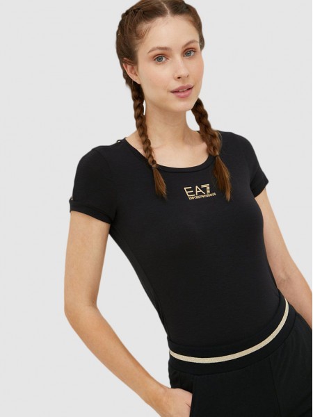 Camiseta Mujer Negro Ea7 Emporio Armani