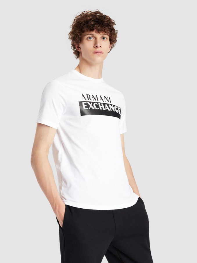 Camiseta Hombre Blanco Armani Exchange