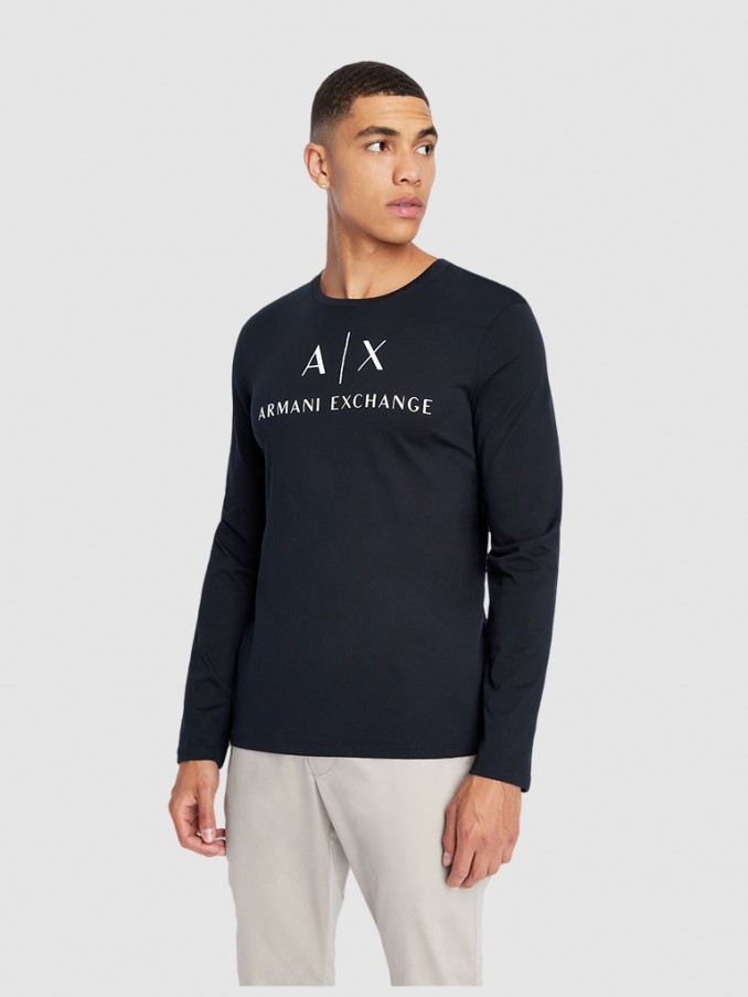 Sweatshirt Hombre Azul Marino Armani Exchange