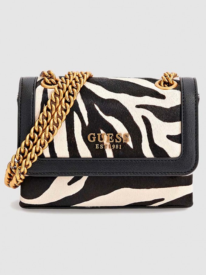 Handbag Woman Black W White Guess Hwzh8558780 HWZH8558780.28 Mellmak