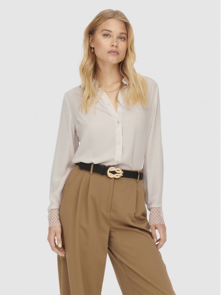 Camisa Mujer Beige Only