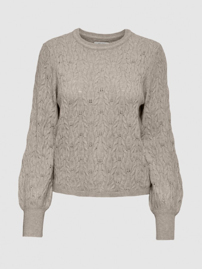 Prendas de Punto Mujer Beige Only