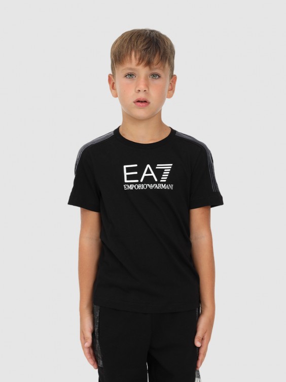 T-Shirt Boy Black Ea7 Emporio Armani 6Lbt56Bj02Z - Main Image