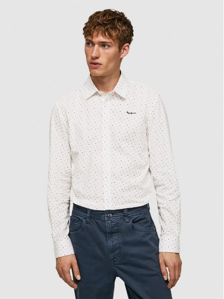 Shirt Man White Pepe Jeans London