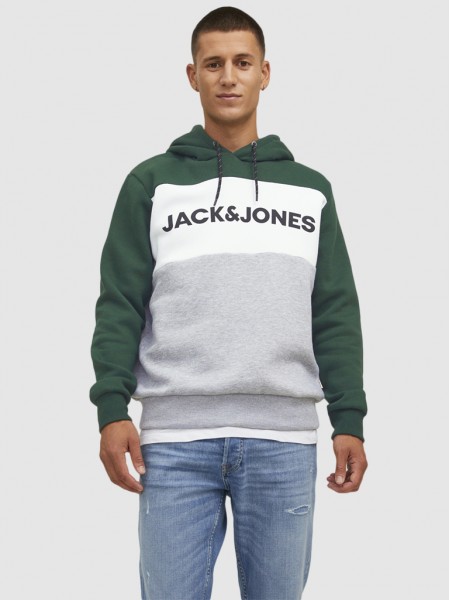 Sweatshirt Homem Logo Blocking Jack Jones