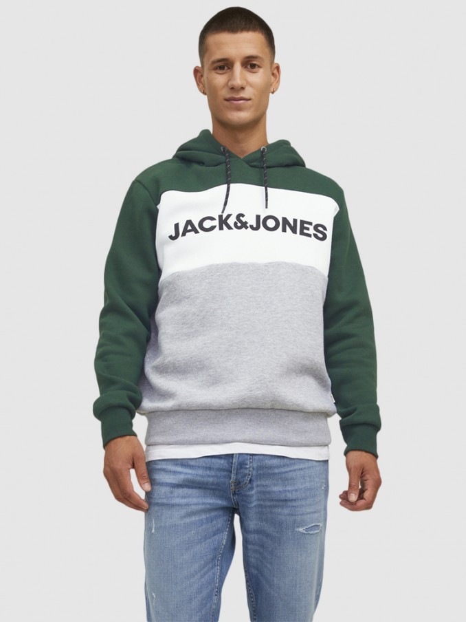 Sweatshirt Man Green Jack & Jones