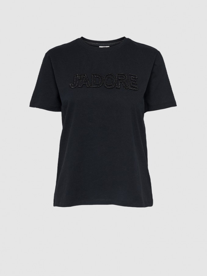 Camiseta Mujer Negro Jacqueline de Yong