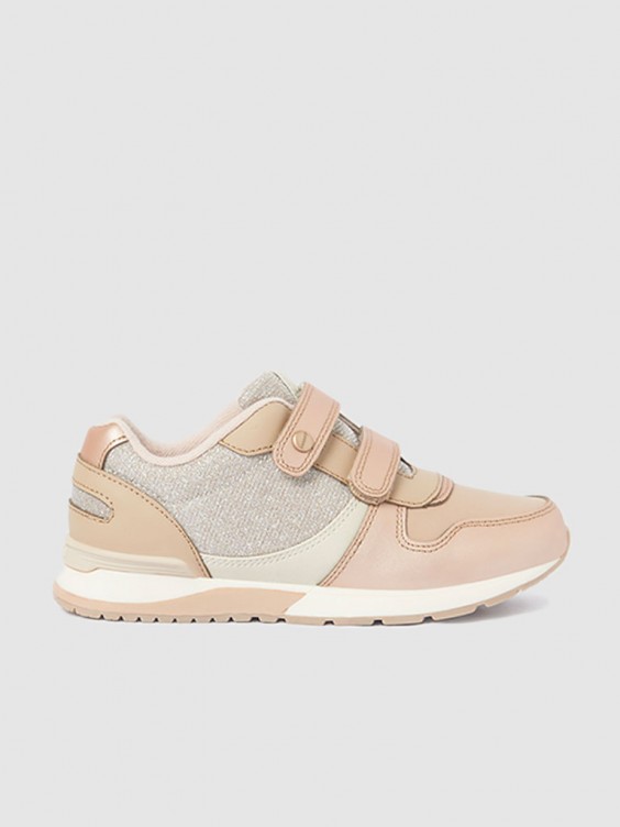 Mayoral Gold Trainers Girls Mayoral Girls Gold Logo Glitter