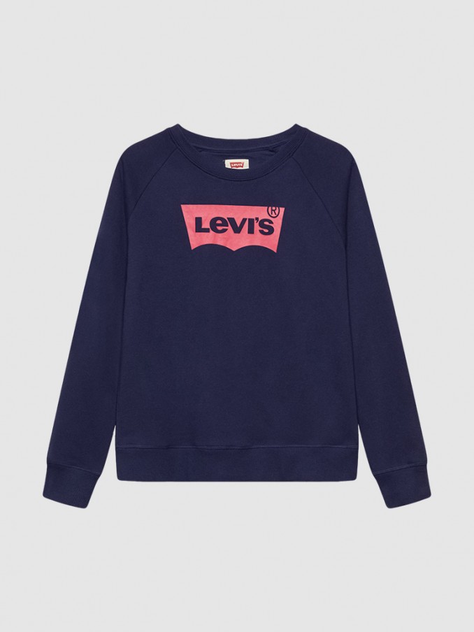 Sweatshirt Girl Navy Blue Levis