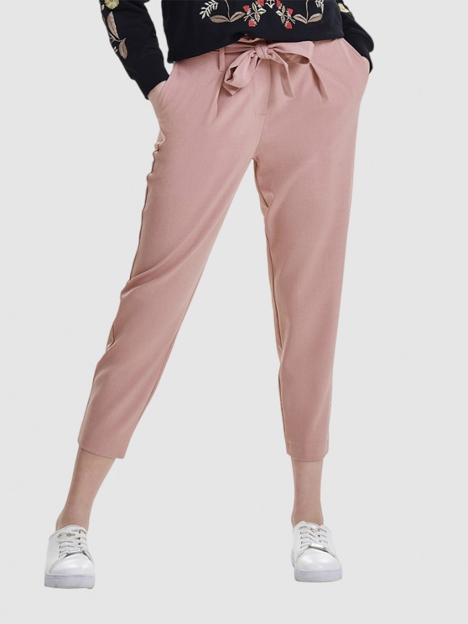 Pantalones Mujer Rosa Only