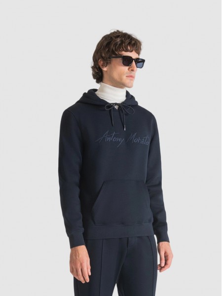 Sweatshirt Man Navy Blue Antony Morato