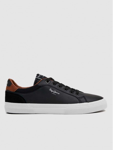 Tenis Hombre Negro Pepe Jeans London