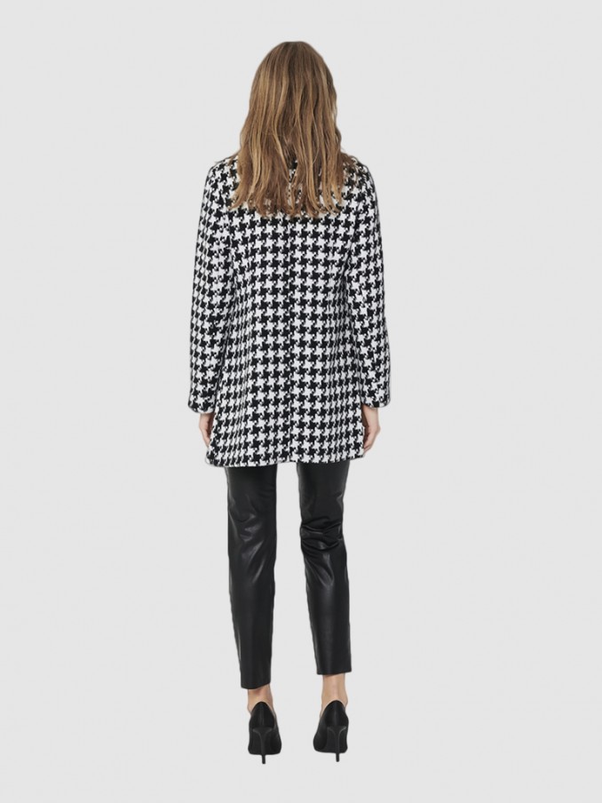 Chaqueta Mujer Negro Con Blanco Only