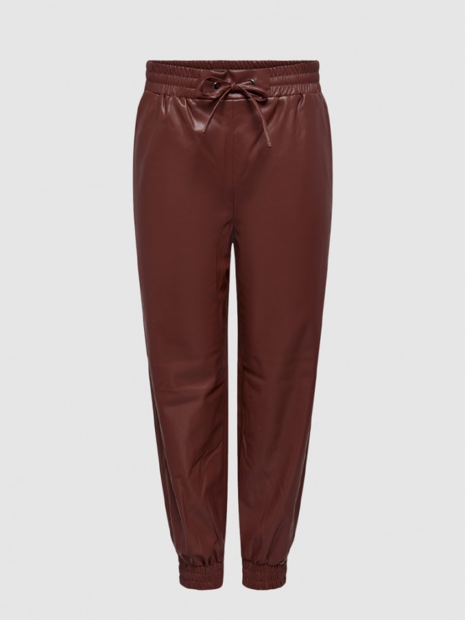 Pants Woman Bordeaux Only