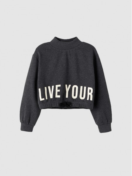 Sweatshirt Girl Dark Grey Name It