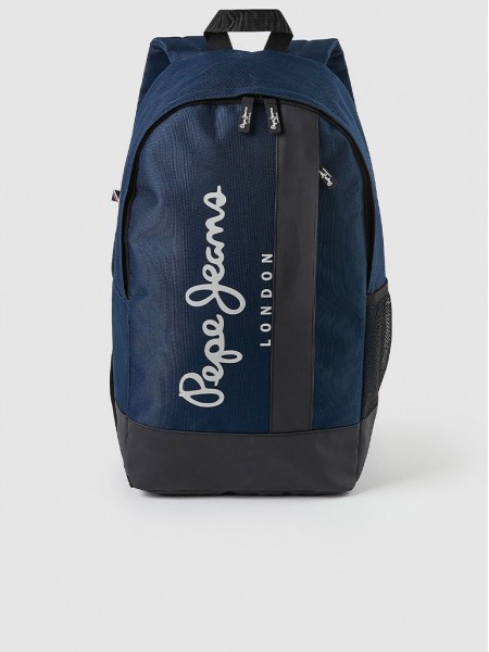 Backpack Woman Navy Blue Pepe Jeans London