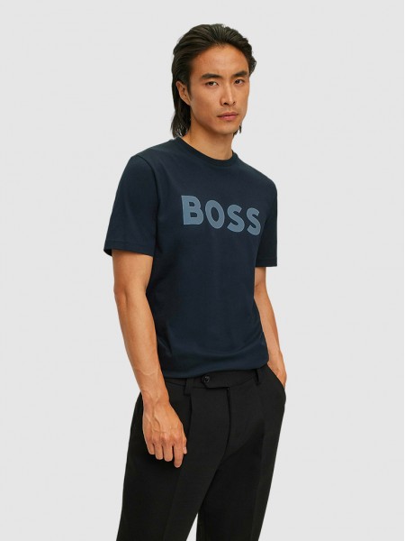 T-Shirt Man Navy Blue Hugo Boss