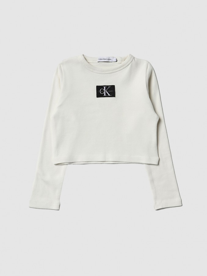 Sweatshirt Girl White Calvin Klein