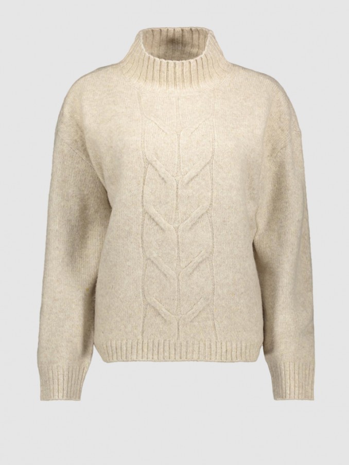 Prendas de Punto Mujer Beige Only