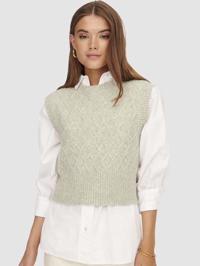Prendas de Punto Mujer Beige Only