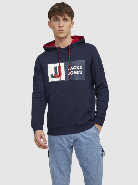 Sweatshirt Man Navy Blue Jack & Jones