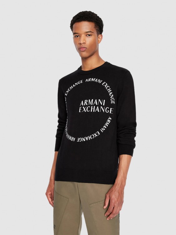 Knitwear Man Black Armani Exchange 6Lzm1Czm1Kz 6LZM1CZM1KZ.2