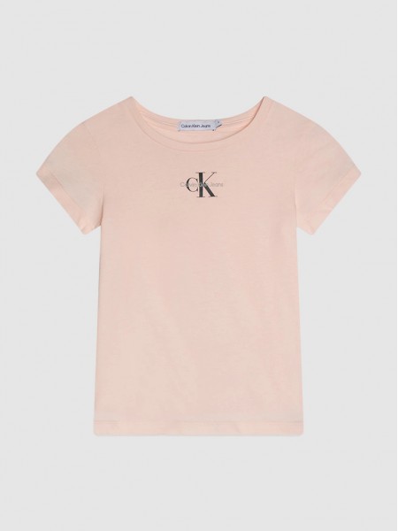 T-Shirt Girl Rose Calvin Klein