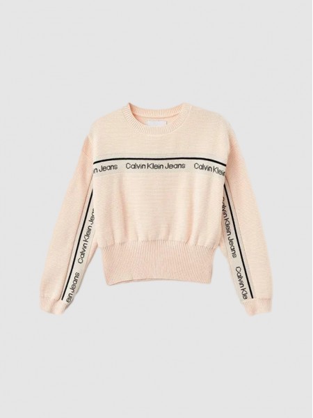 Sweatshirt Girl Rose Calvin Klein