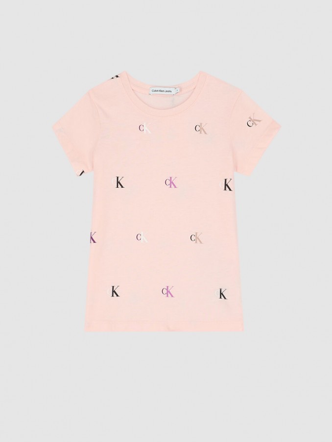 T-Shirt Girl Rose Calvin Klein