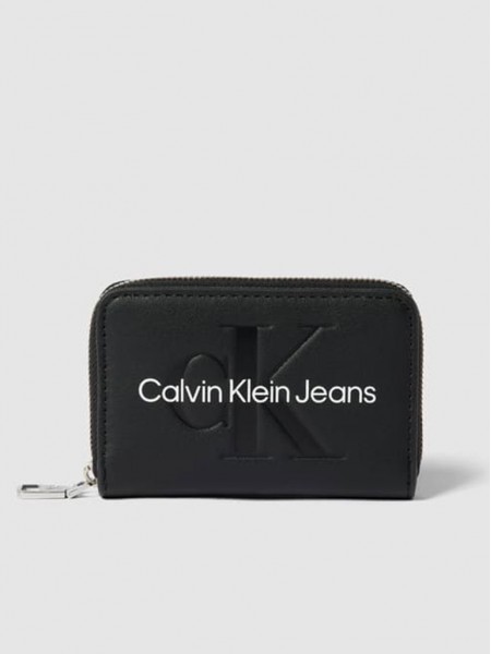 Billetera Mujer Negro Calvin Klein