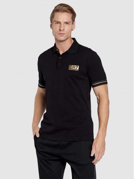 Polo Shirt Man Black Ea7 Emporio Armani